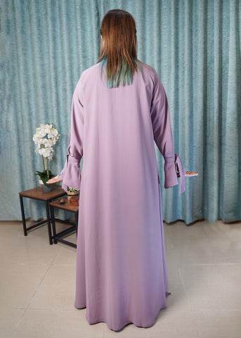 The Summer Breeze Abaya | with Tie Up Flair Sleeves