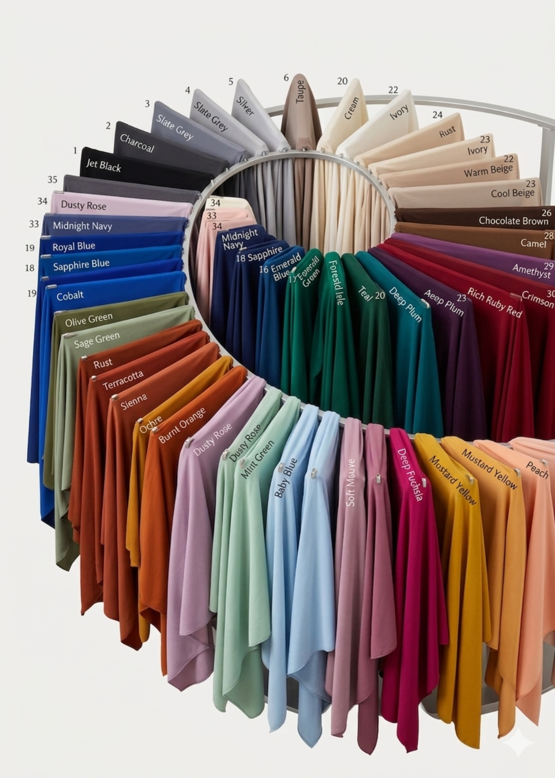 Liquid jersey hijab colors, new colors