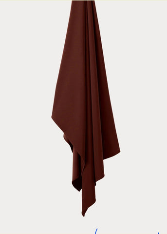 Brown liquid jersey hijab